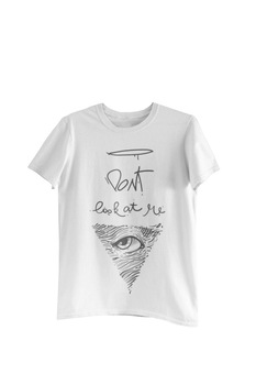 tricou cu imprimeu dont look at me imagen 2_0_
0