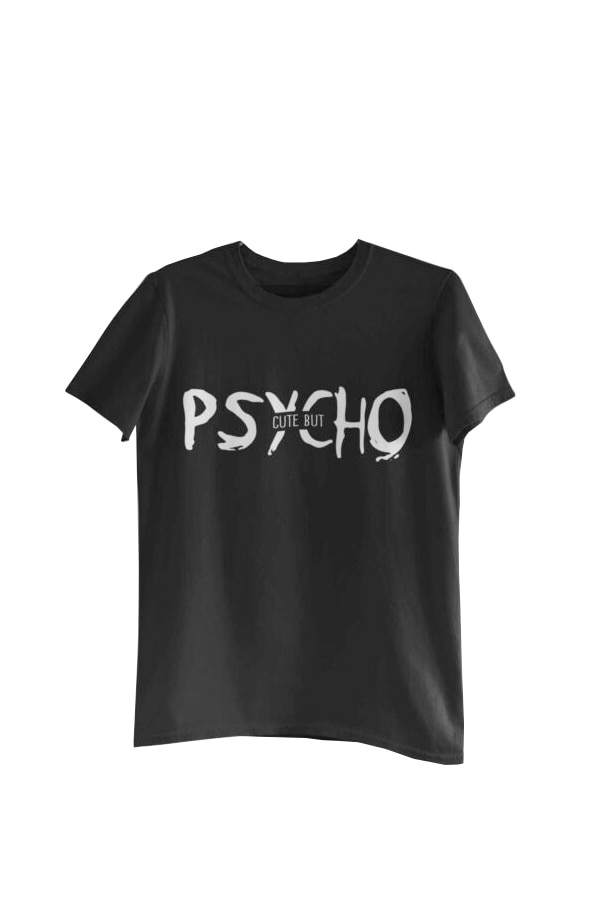 Tricou cu imprimeu Psycho