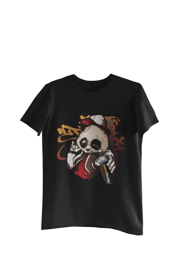 Tricou cu imprimeu Street Wall Painter 4, Negru, Negru
