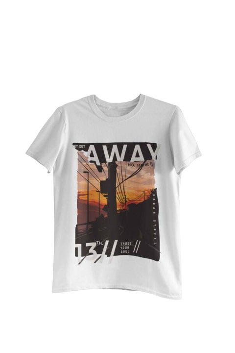 Tricou cu imprimeu Trust Your Soul, Alb, Alb