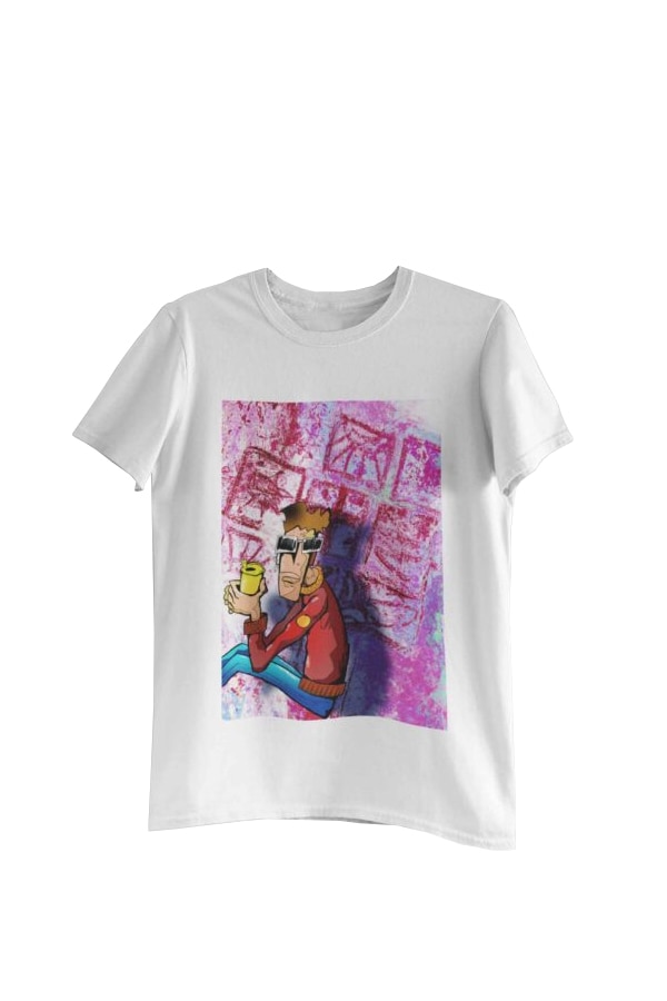 Tricou cu imprimeu Street Hipster, Alb