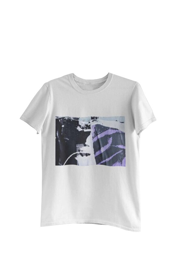 Tricou cu imprimeu Street Paper, Alb