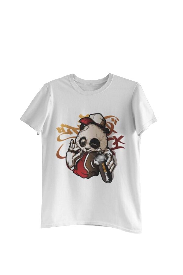 Tricou cu imprimeu Street Wall Painter 4, Alb
