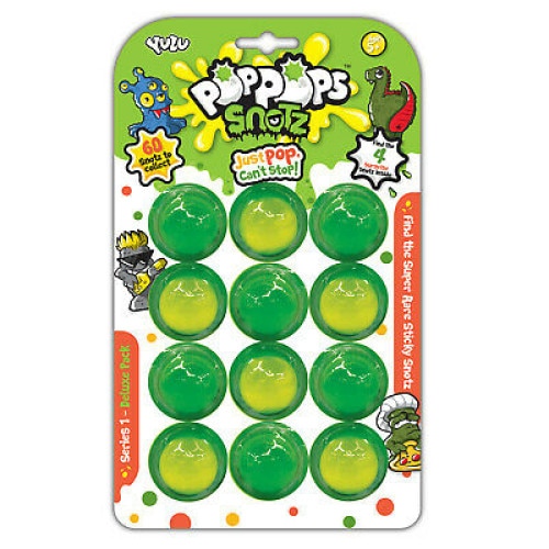Figurine Yulu Pop Pops Snotz in slime verde - 12 bile cu 4 figurine ascunse
