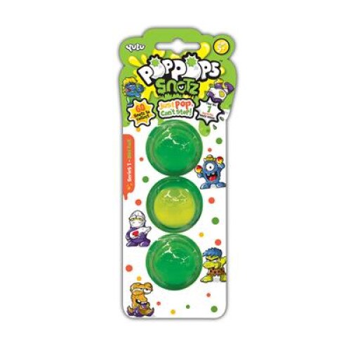 Figurine Yulu Pop Pops Snotz in slime verde - 3 bile cu 1 figurina ascunsa