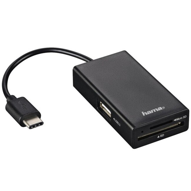 Card reader Hama-54144, USB 2.0, MicroSD/SD/SDHC/SDXC, Negru