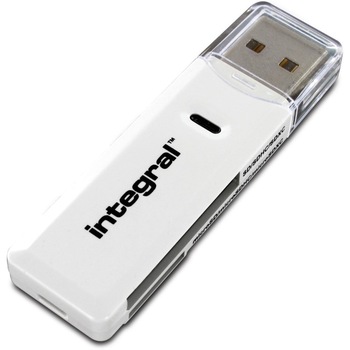Cititor carduri SDXC, microSD, cu doua sloturi, Integral, interfata USB 2.0 , alb Cititor carduri SDXC, microSD, cu doua sloturi, Integral, interfata USB 2.0 , alb
