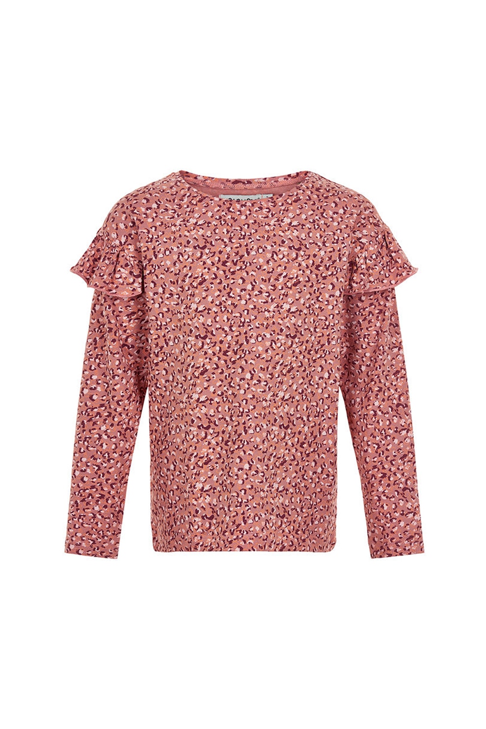 Minymo, Bluza cu animal print, Roz prafuit/rosu inchis