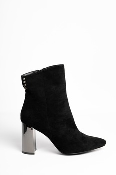 Botine negre cu margelute fine Botine negre cu margelute fine