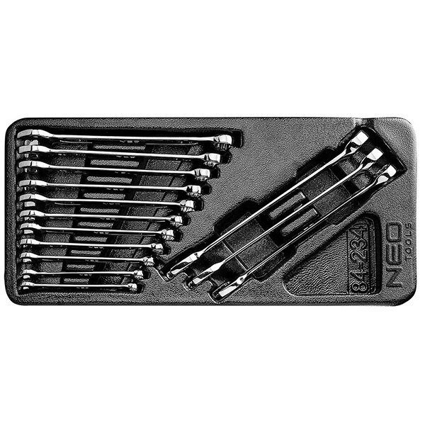 Modul chei combinate, plate/inelare, Neo Tools, 84-234, set 14 piese