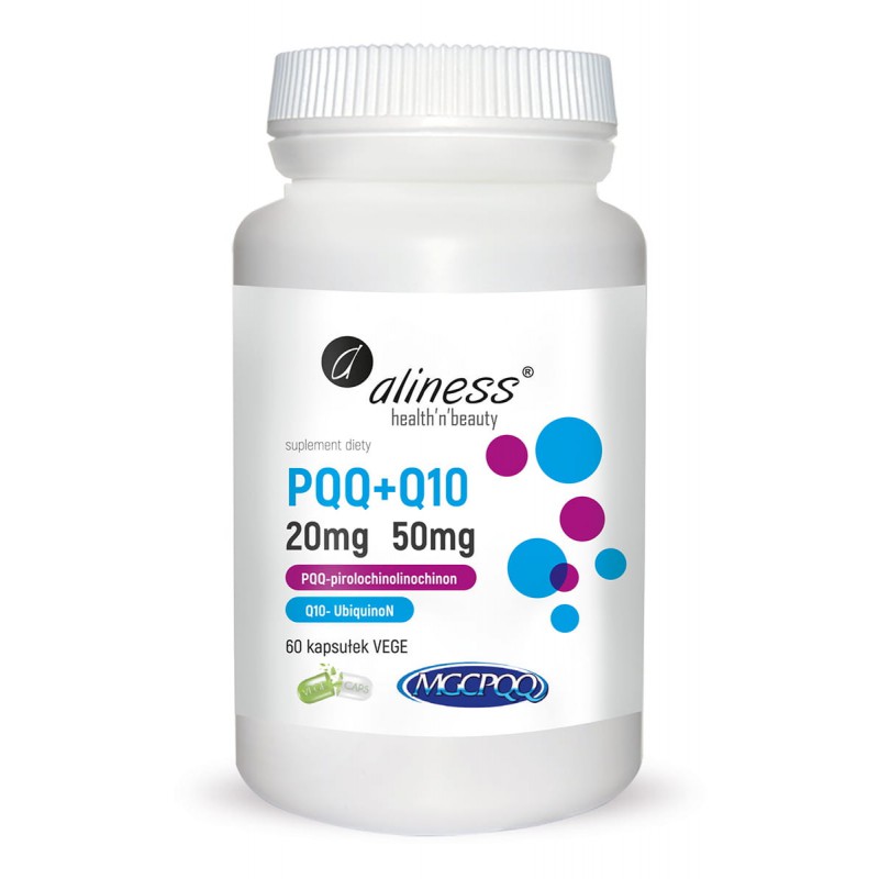 Supliment alimentar PQQ 20 mg + coenzima Q10 50 mg Aliness, 60 capsule
