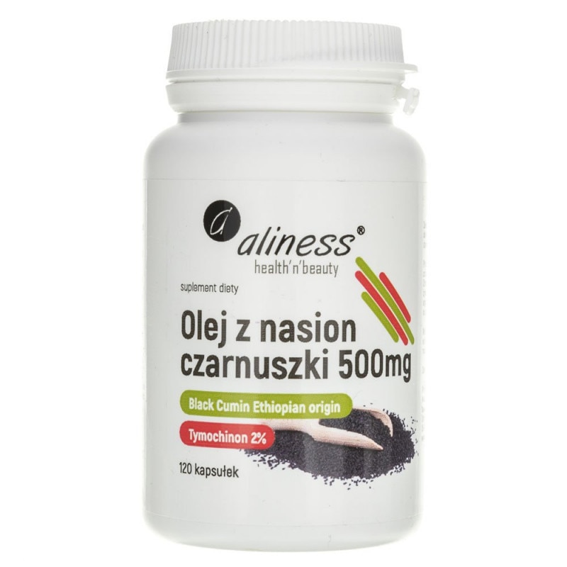 Supliment alimentar Ulei din seminte de chimen negru 2% 500 mg Aliness, 120 capsule