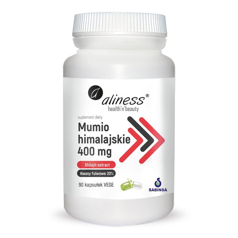 Supliment alimentar Mumie din Himalaya (extract de Shilajit) 400 mg Aliness, 90 capsule