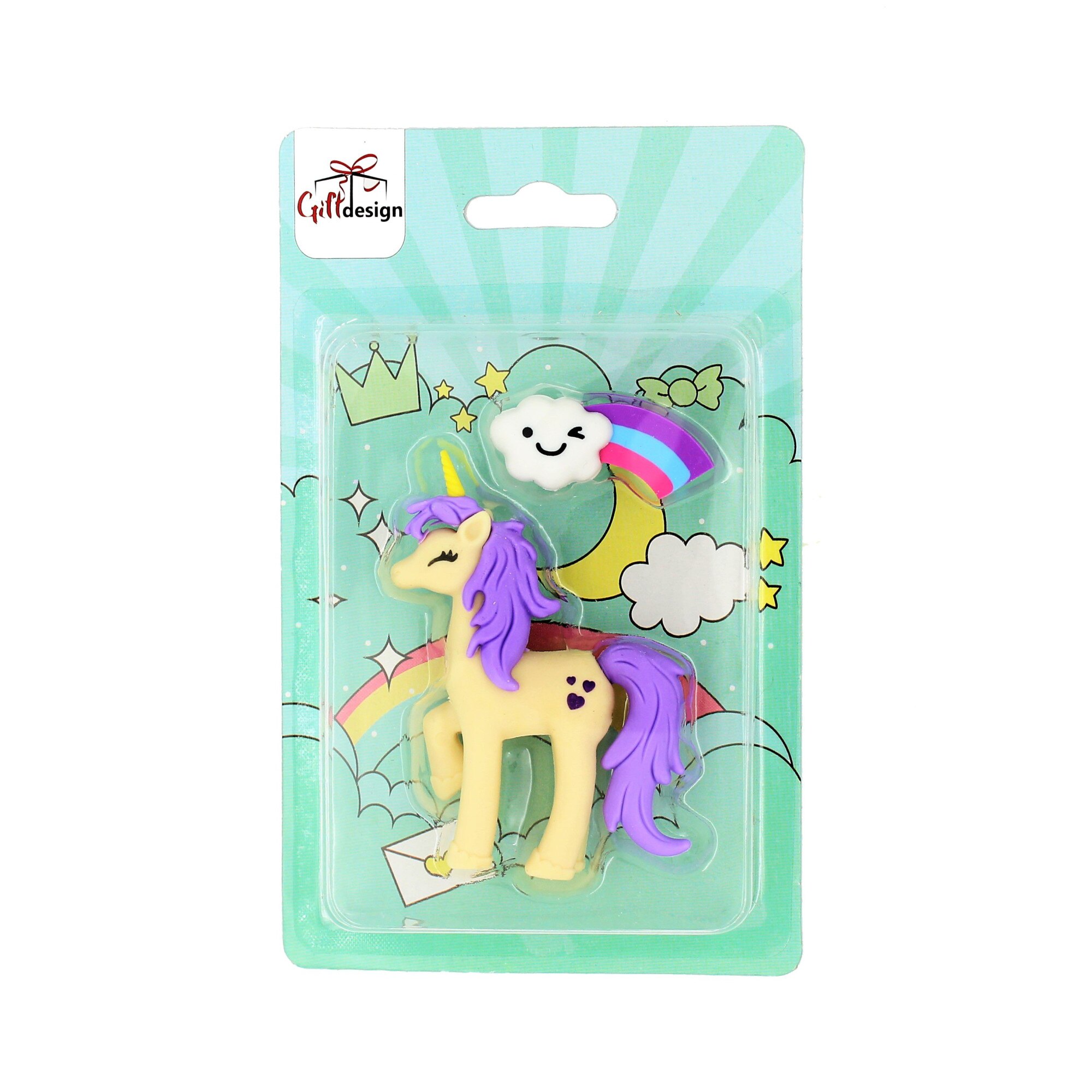 Set radiere colectionabile, tip puzzle, Unicorn Crem