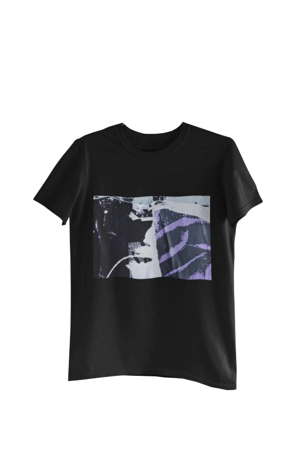 Tricou cu imprimeu Street Paper, Negru