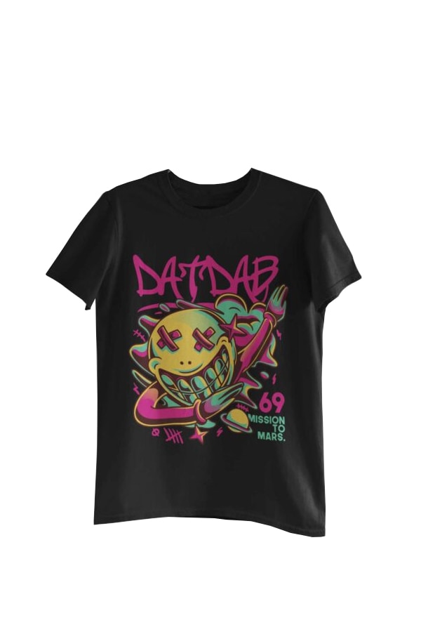 Tricou cu imprimeu Mission to Mars, Negru