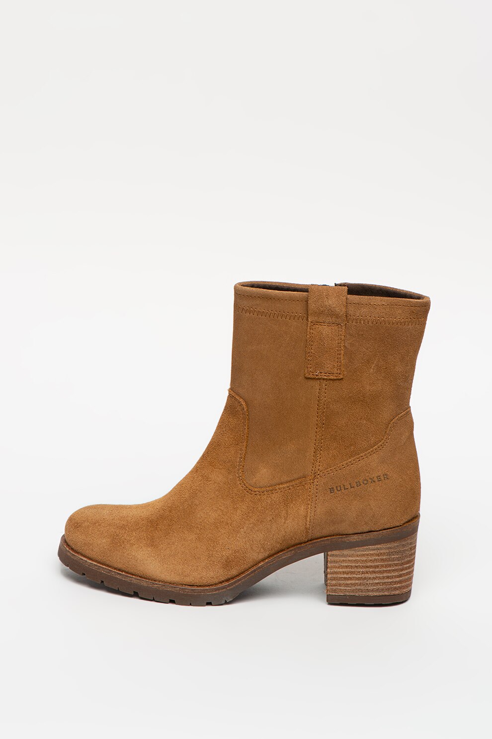 Bullboxer, Ghete de piele intoarsa cu fermoar, Maro camel