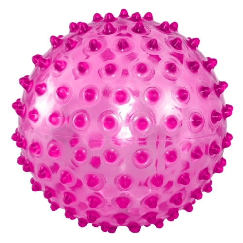Minge senzoriala roz cu denivelari Massageball Pink Imaginarium pentru masaj si incurajarea miscarii