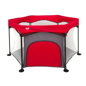 Tarc de joaca pliant Juju Play All Day, Rosu/Gri Tarc de joaca pliant Juju Play All Day, Rosu/Gri