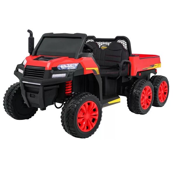 Masinuta electrica tractor de ferma 4x4, rosu