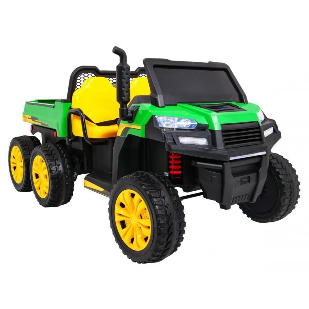 Masinuta electrica tractor de ferma 4x4, verde