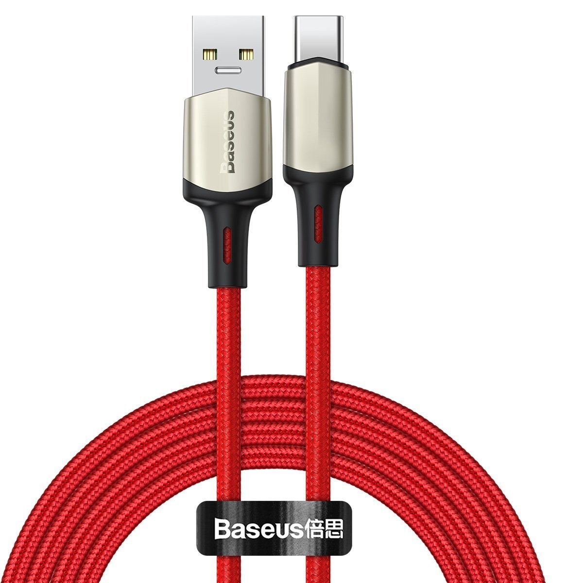 Cablu USB-C Baseus Cafule, VOOC, QC, 5A, 2m, rosu