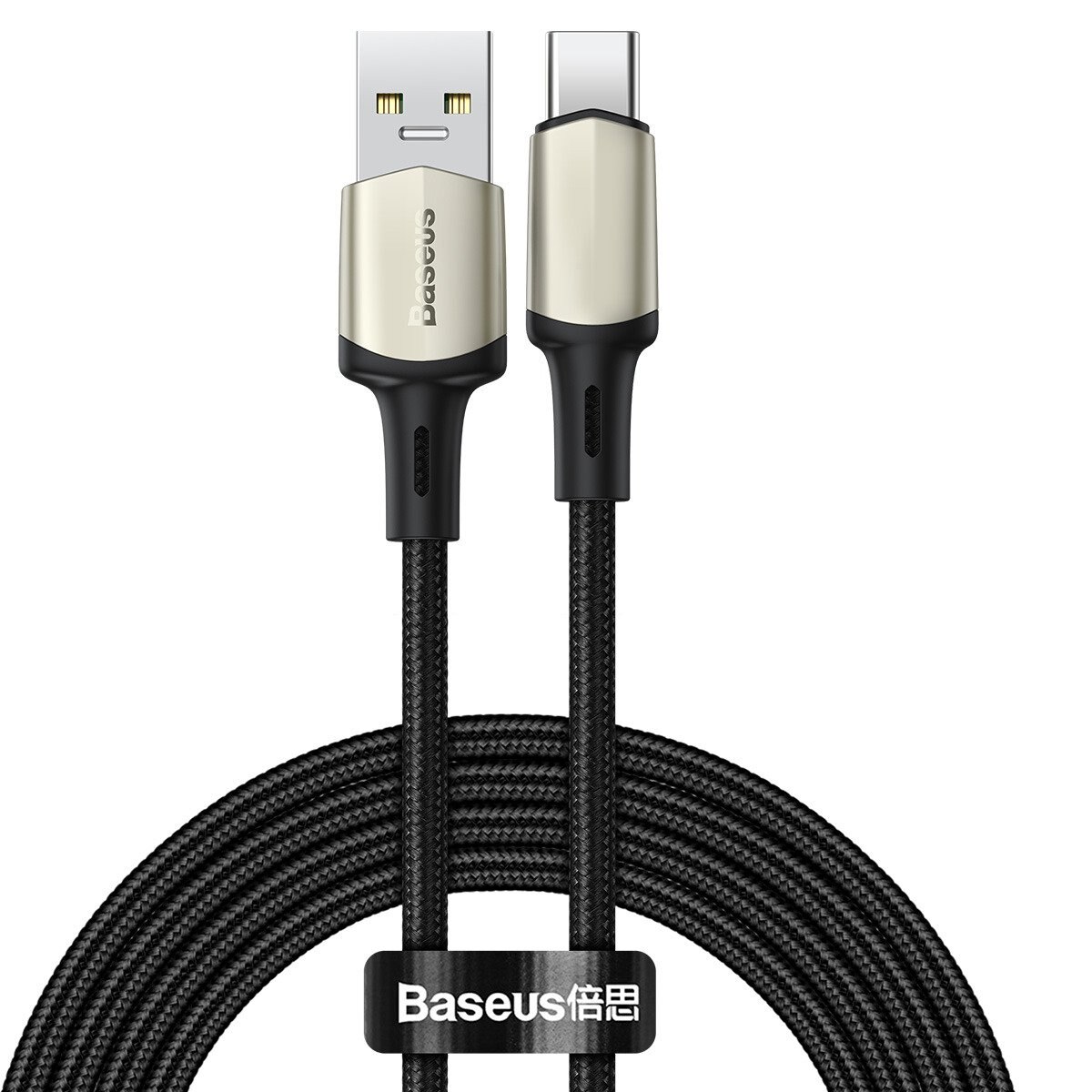 Cablu USB-C Baseus Cafule, VOOC, QC, 5A, 2m, negru