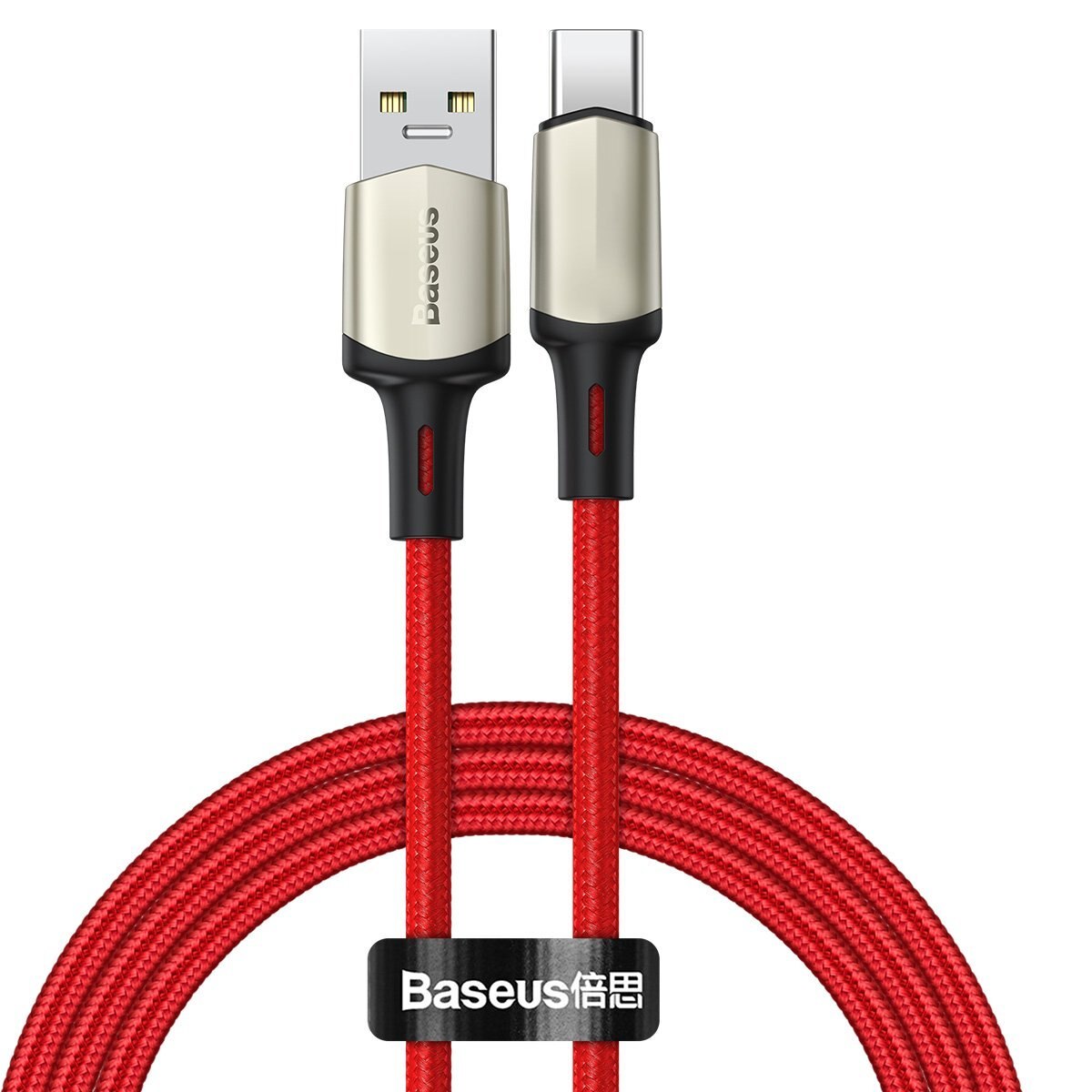 Cablu USB-C Baseus Cafule, VOOC, QC, 5A, 1m, rosu