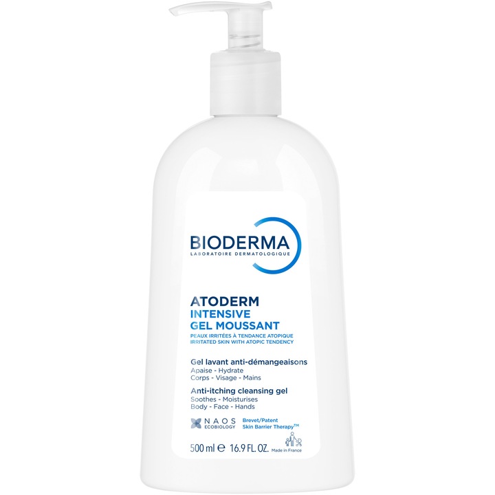 Гел Bioderma Atoderm Intensive за много суха и атопична кожа, 500 мл