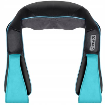 Centura de masaj Menton, pentru relaxare si dureri musculare, 4 butoane, 3 trepte de viteza, functie de Infrarosu pentru incalzire, masaj Shiatsu, negru/turcoaz Centura de masaj Menton, pentru relaxare si dureri musculare, 4 butoane, 3 trepte de viteza, functie de Infrarosu pentru incalzire, masaj Shiatsu, negru/turcoaz