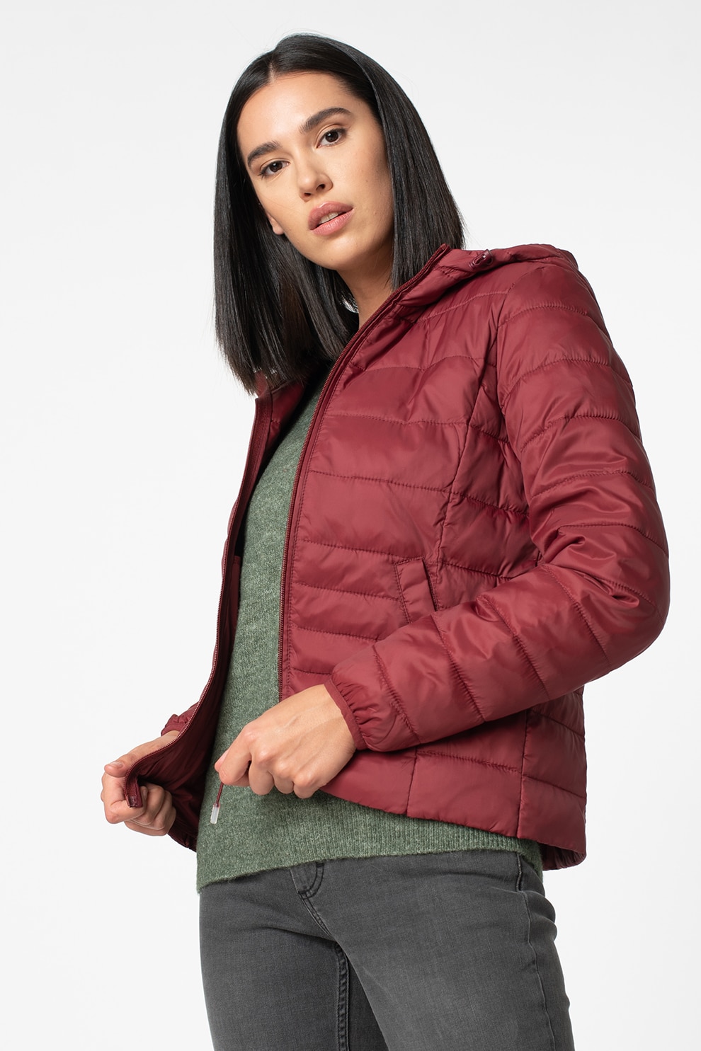 Vero Moda, Подплатено зимно яке Mikkola, Бордо, M