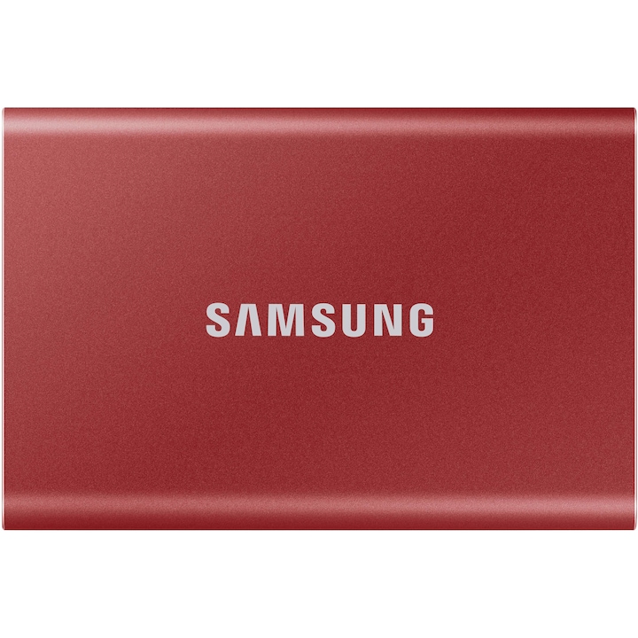 Samsung T7 Külső SSD, 1TB, USB 3.2, Metál piros