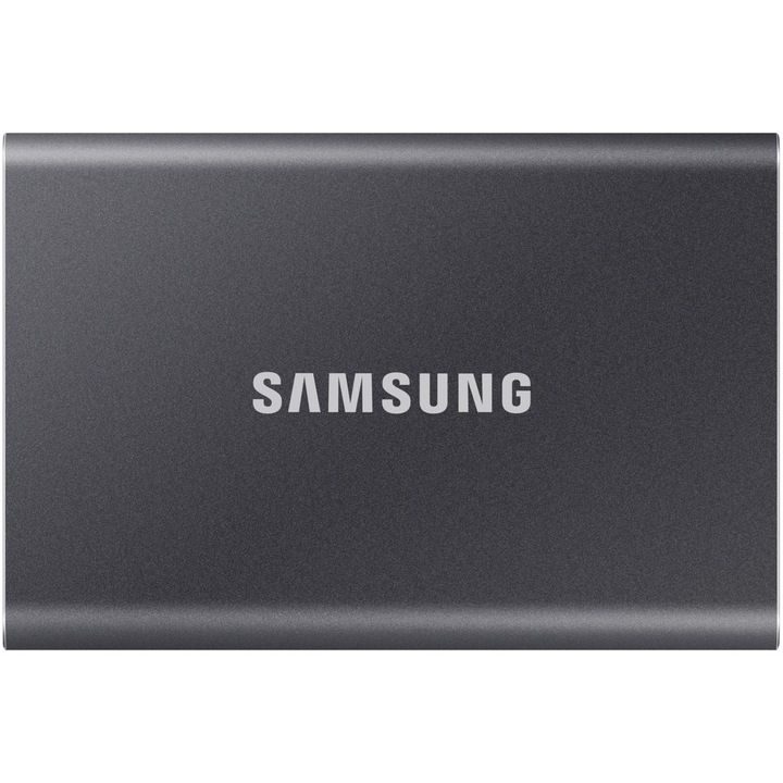 Външен SSD Samsung T7, Преносим, 1TB, USB 3.2, Titan Grey