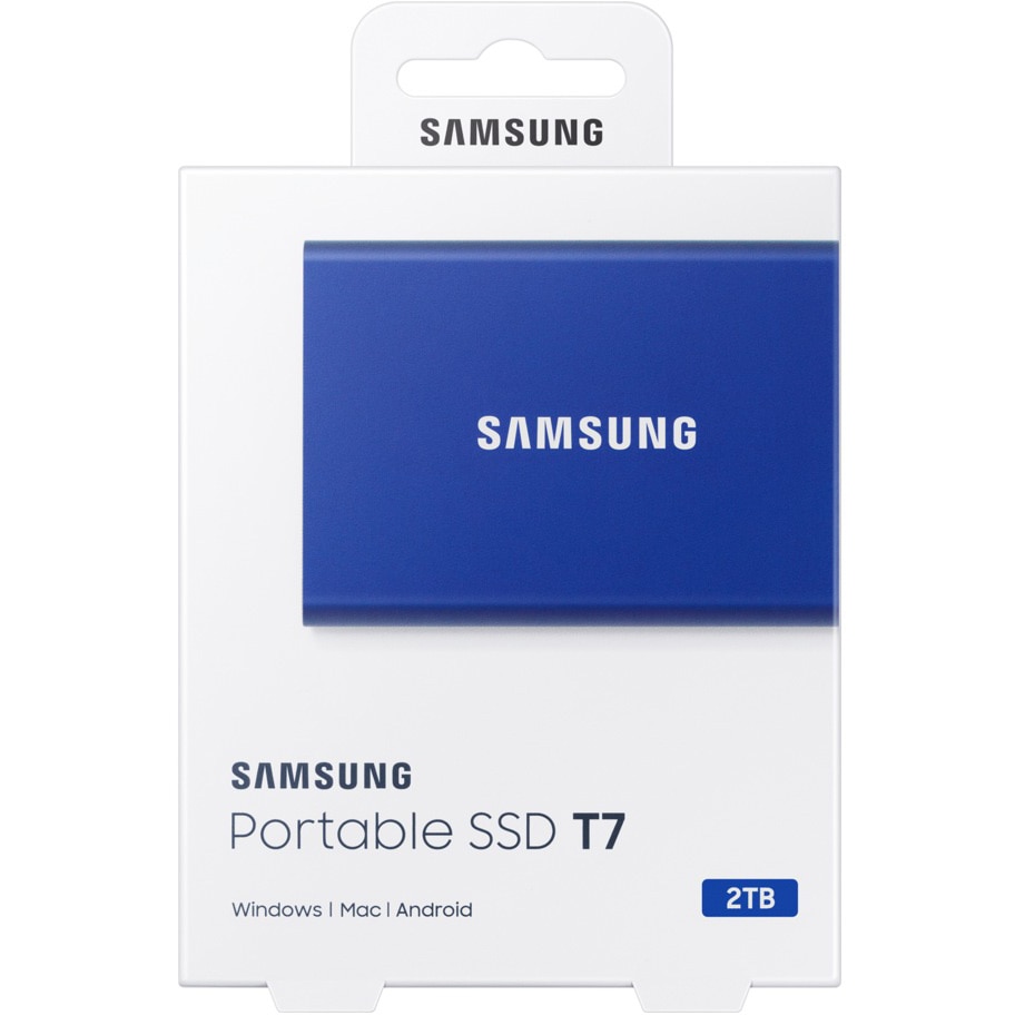 SSD extern Samsung T7 portabil, 2TB, USB 3.2, Indigo Blue - eMAG.ro