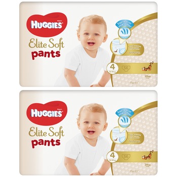 Scutece chilotel Huggies Elite Soft Pants 4 Giga Pack, 9-14 kg, 112 buc Scutece chilotel Huggies Elite Soft Pants 4 Giga Pack, 9-14 kg, 112 buc