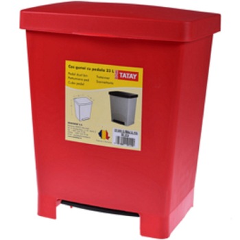 Cos gunoi cu pedala 23 L rosu Cos gunoi cu pedala 23 L rosu