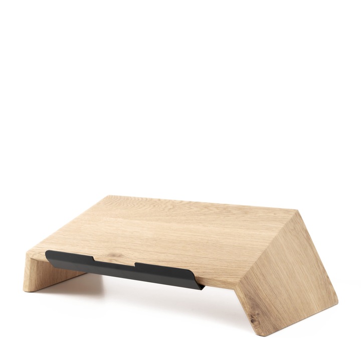 Suport pentru laptop din lemn de stejar maro Oakywood