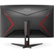 Monitor Gaming Curbat WLED VA AOC 31.5", Full HD (1920x1080), 240Hz, 0.5 ms, AMD, 2x HDMI, DisplayPort, Jack, FrameLess, VESA, negru