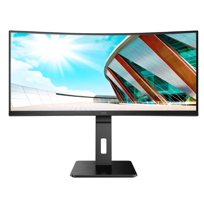 Monitor Curbat LED VA AOC 34 , WQHD, 100Hz, 4ms, FreeSync2, FrameLess, HDMI, DisplayPort, CU34P2A