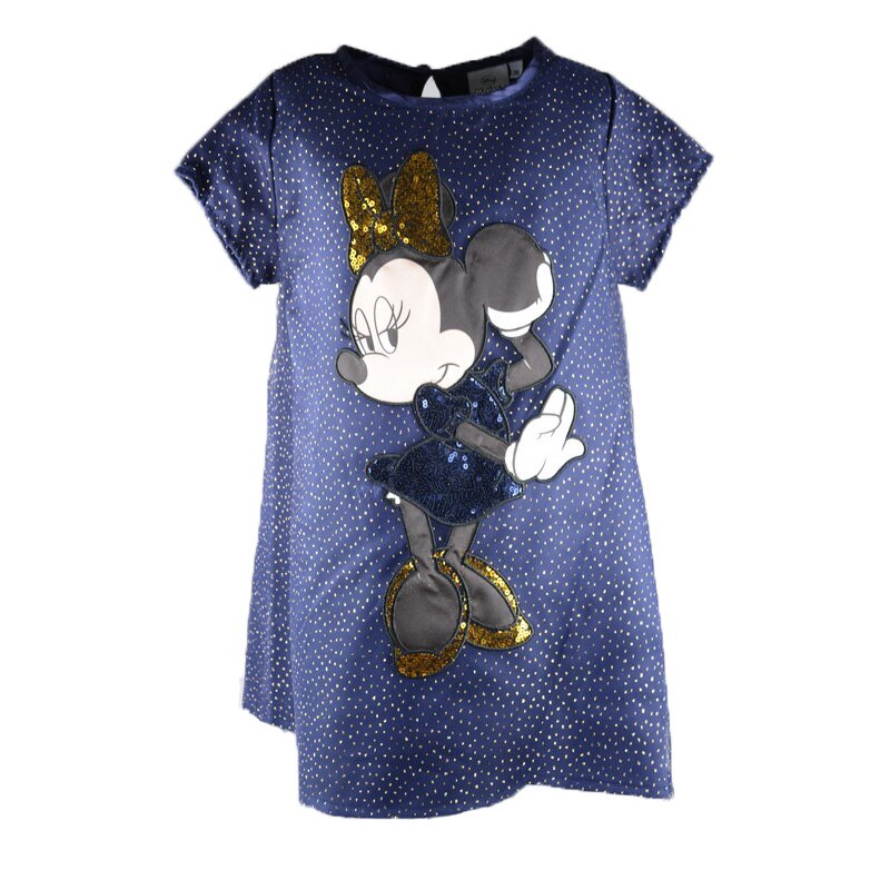 Rochita eleganta pentru fete Sun City Minnie Mouse HS1123B, Bleumarin