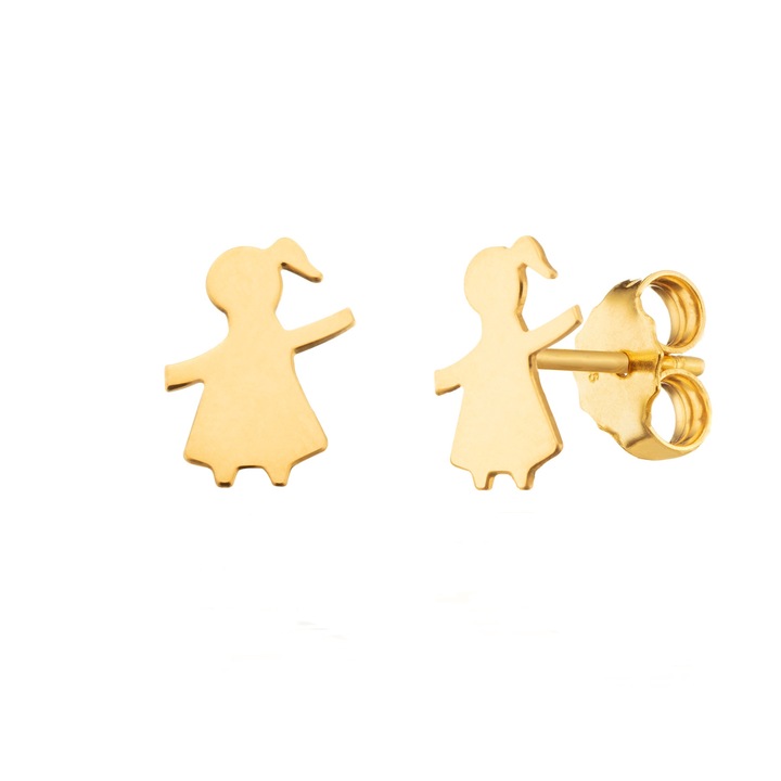 Cercei Doua Fetite, MS Firefly, Auriu, Aur 14k