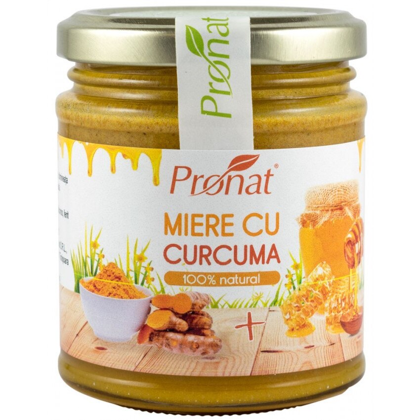 Miere cu curcuma, Pronat, 220 g