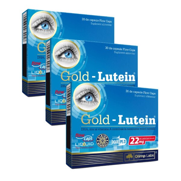 Gold Lutein 3 x 30 cps (cura pe 3 luni) - supliment pentru vedere
