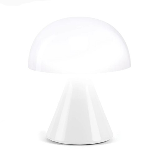Lampa LED portabila Lexon, Mina, reincarcabila prin USB, reglare intensitate lumina, autonomie baterie 12 h, lumina calda sau rece, alb