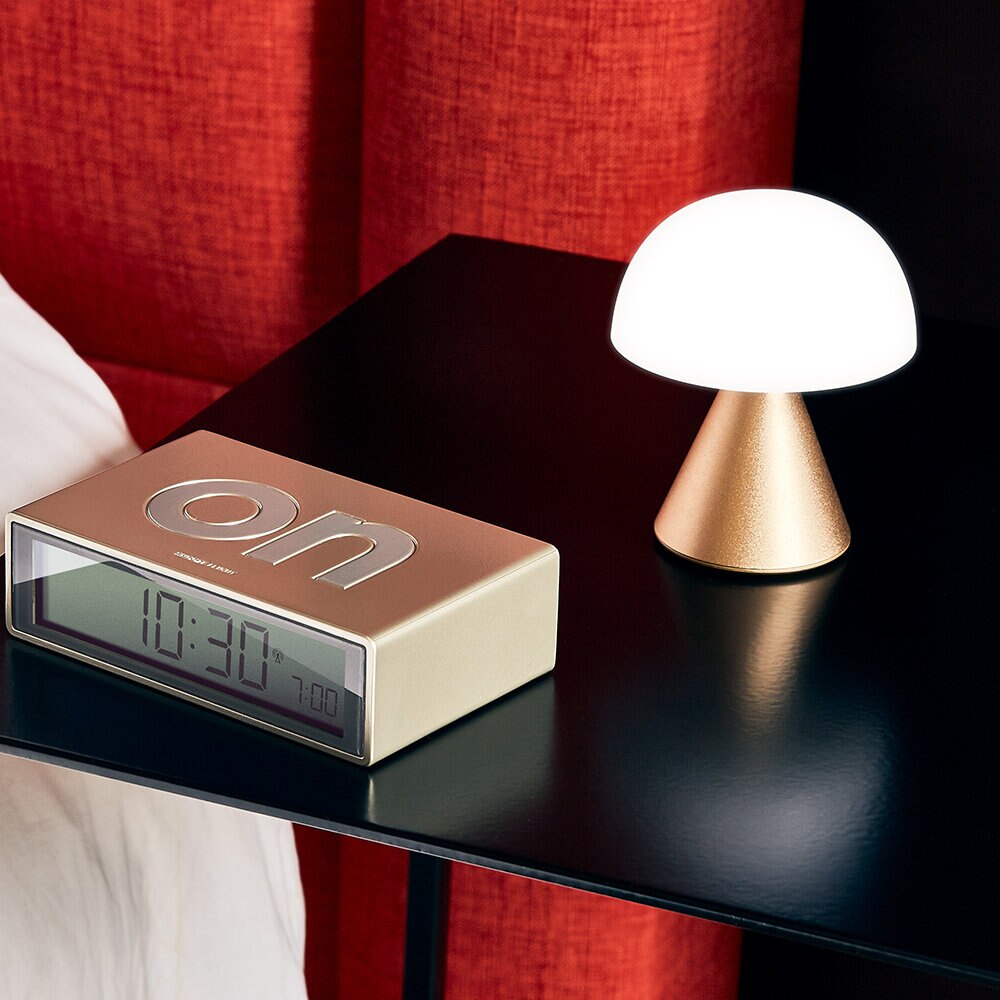 Lampa LED portabila Lexon, Mina, reincarcabila prin USB, reglare intensitate lumina, autonomie baterie 12 h, lumina calda sau rece, auriu