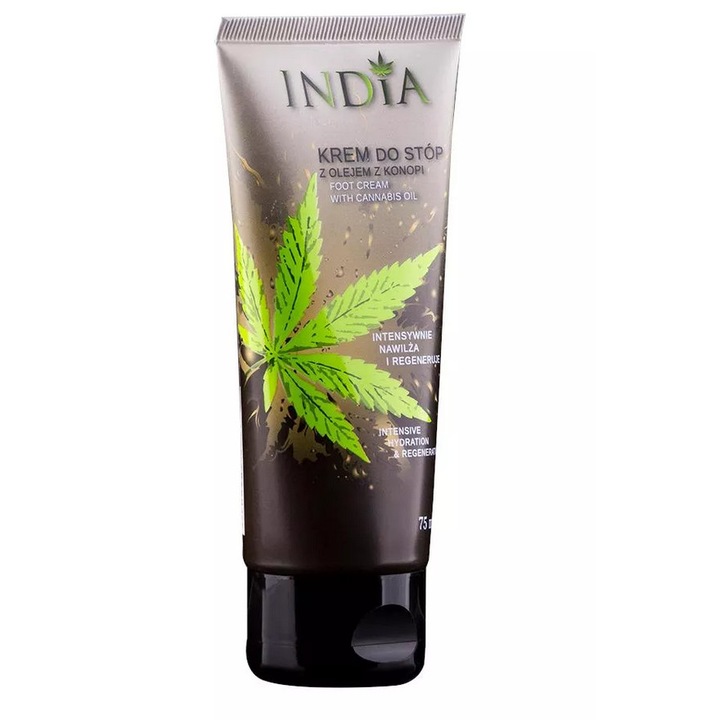 Crema de protectie pentru picioare cu ulei de canepa, India Cosmetics 75ml