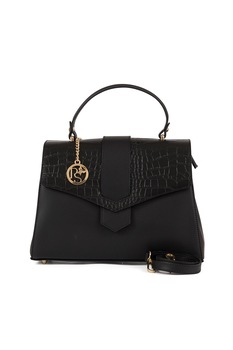 Pia Sassi, Geanta din piele cu bareta de umar Mongioia, Negru Pia Sassi, Geanta din piele cu bareta de umar Mongioia, Negru