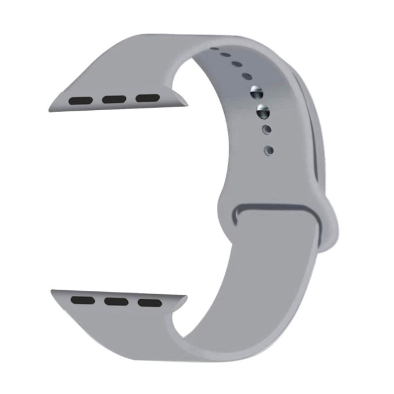 Curea din silicon pentru Apple Watch, compatibil cu dimensiunea 42/44 mm, Gri, BBL1766