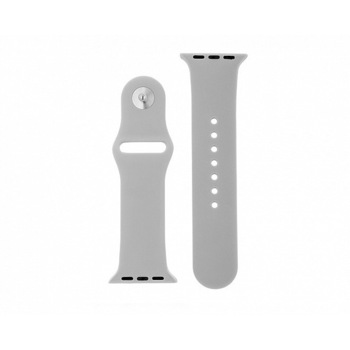 Curea din silicon pentru Apple Watch, compatibil cu dimensiunea 42/44 mm, Gri deschis, BBL1747 Curea din silicon pentru Apple Watch, compatibil cu dimensiunea 42/44 mm, Gri deschis, BBL1747