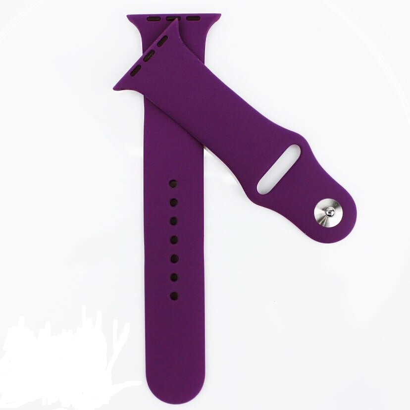 Curea din silicon pentru Apple Watch, compatibil cu dimensiunea 42/44 mm, Purpuriu, BBL1772